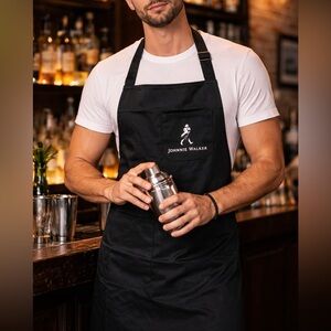NEW Johnnie Walker Black Bartender Apron | Adjustable | Home Bar Cocktail Host